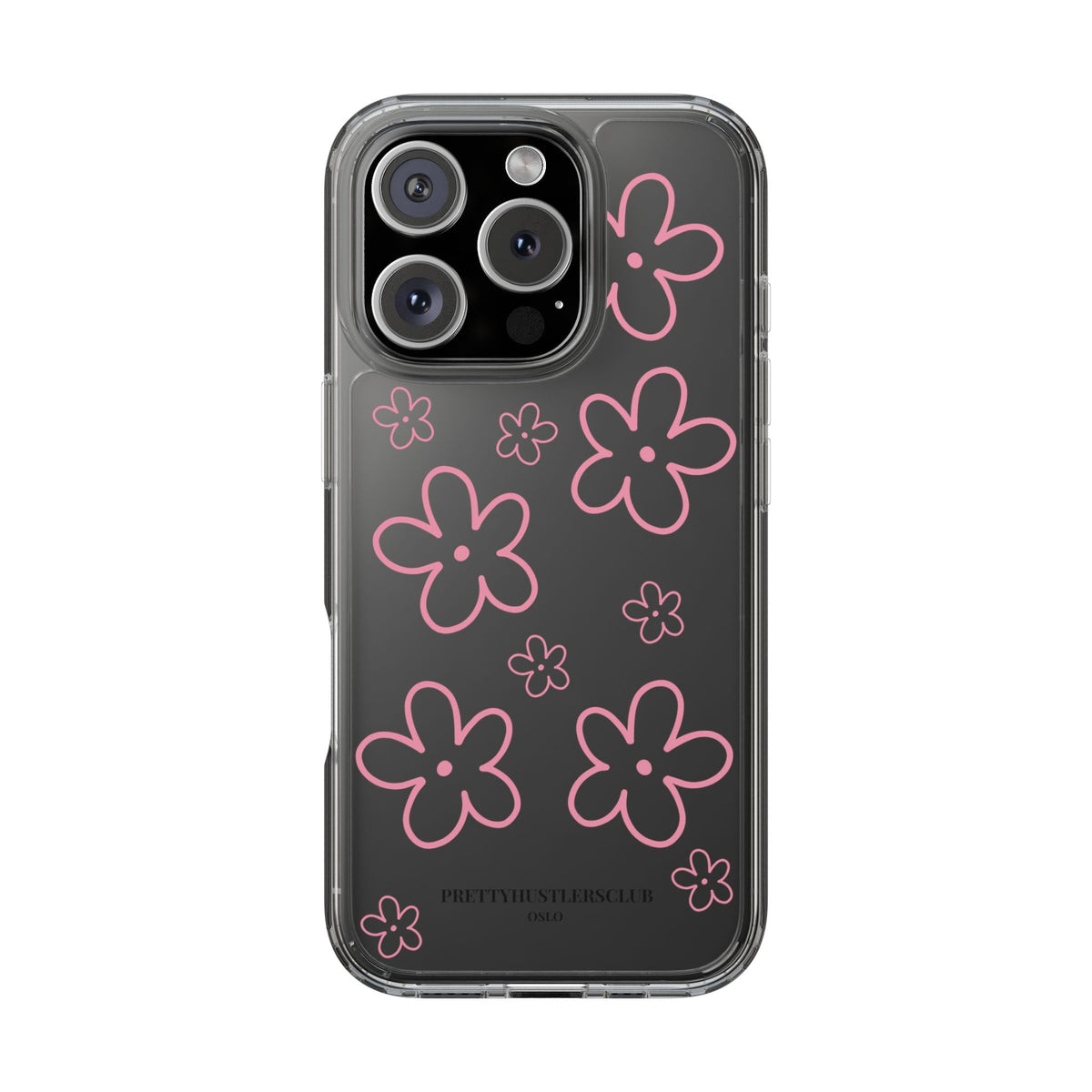 Pink Doodle Floral Design Phone Case