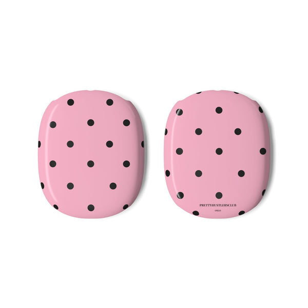 Pink with Black Polka Dots V2 AirPod Max Covers