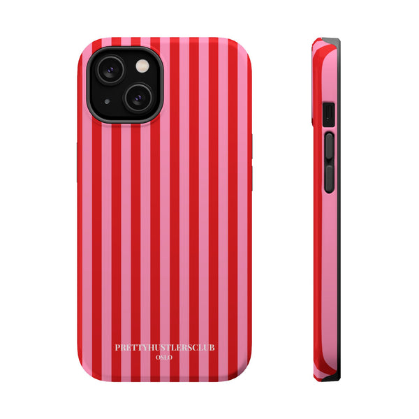 Red and Pink Stripes (MagSafe) Phone Case