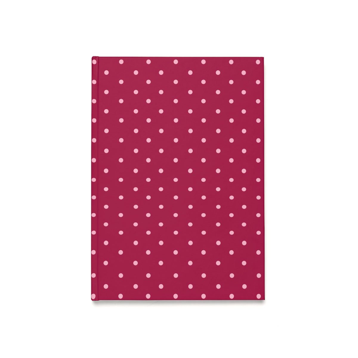Burgundy with Pink Polka Dots A5 Hardcover Journal