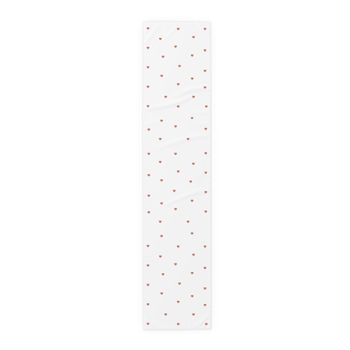 Red Heart Pattern Cotton Table Runner