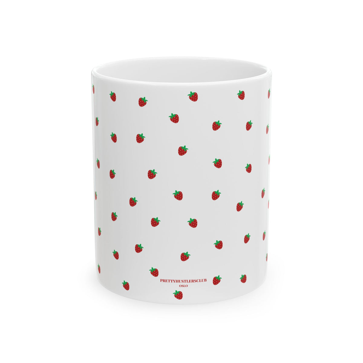 Strawberry Print Ceramic Mug