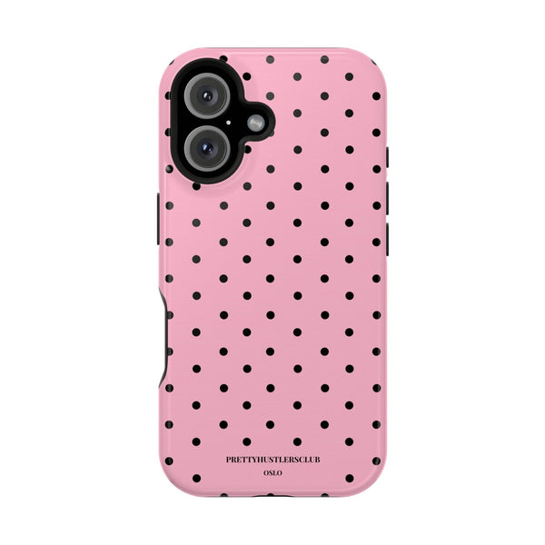 Pink With Black Polka Dots (MagSafe) Phone Case