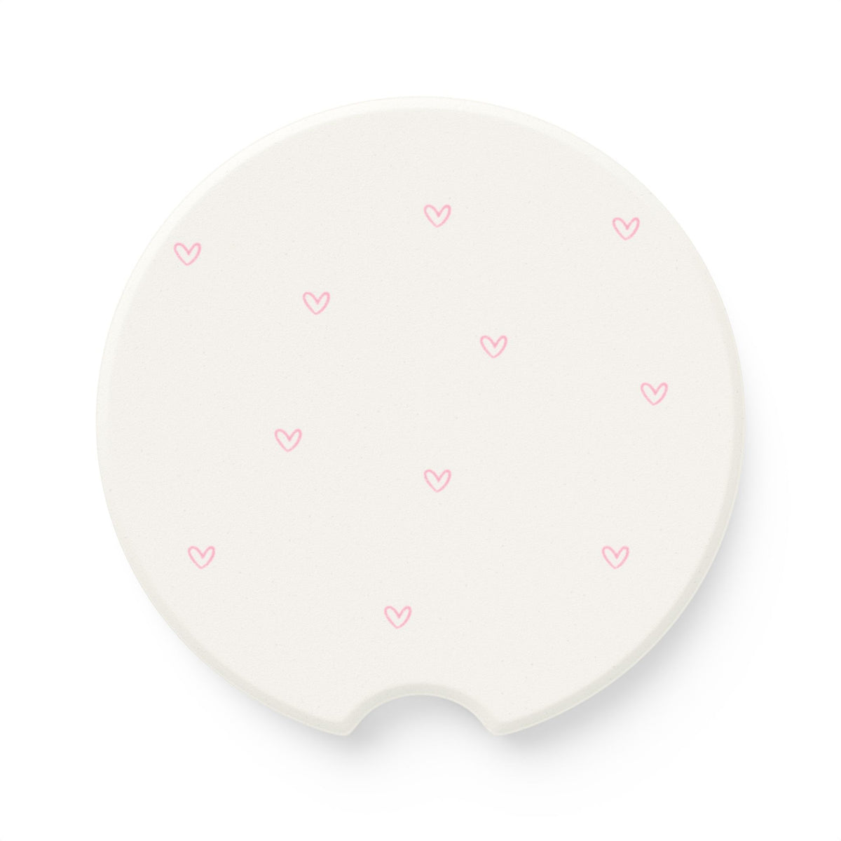 Pink Tiny Hearts Car Coaster Set