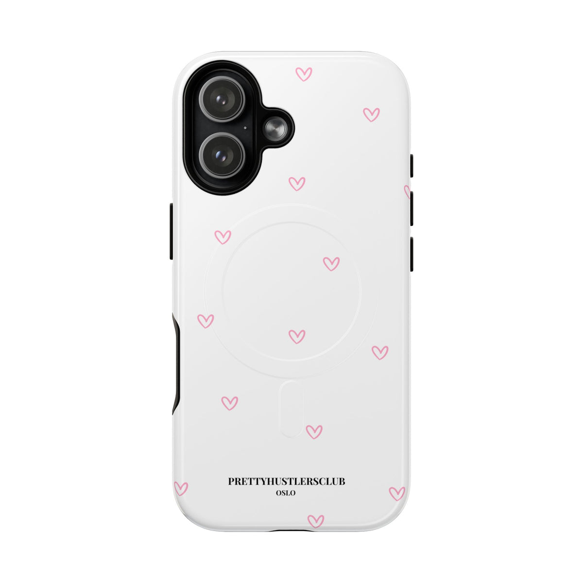 Pink Tiny Hearts Pattern (MagSafe) Phone Case