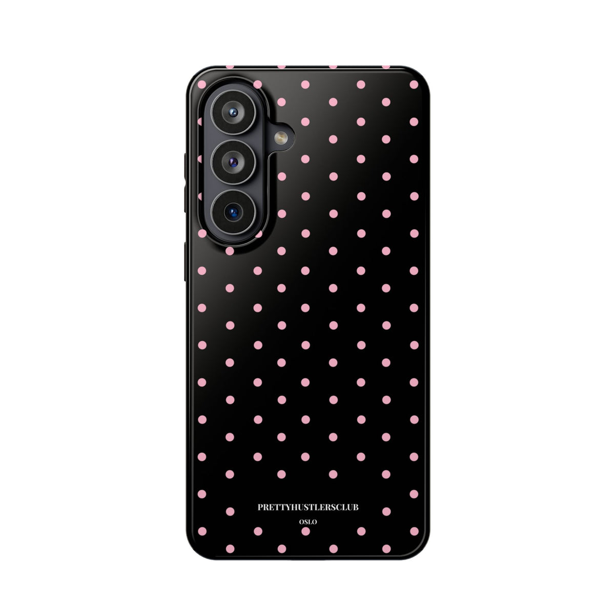 Black with Pink Polka Dots (MagSafe) Phone Case
