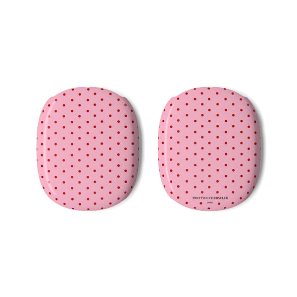 Pink with Red Polka Dots AirPod Max Covers