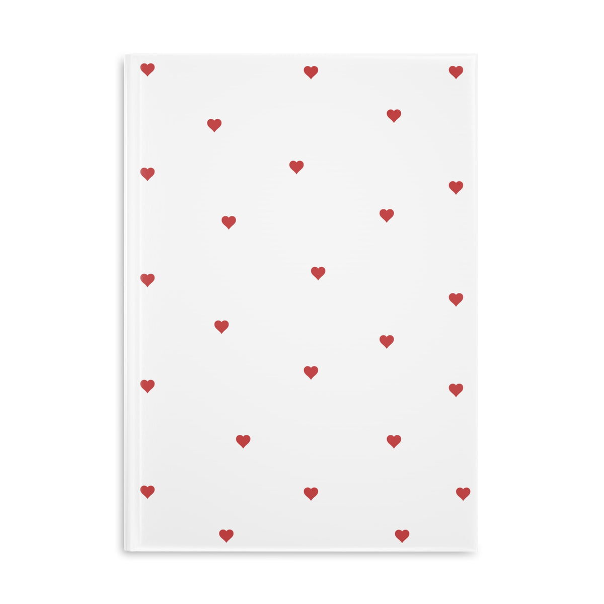 Red Heart Pattern Puffy Journal