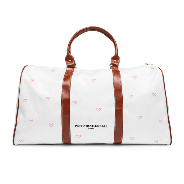 Pink Tiny Hearts Pattern Duffle Bag