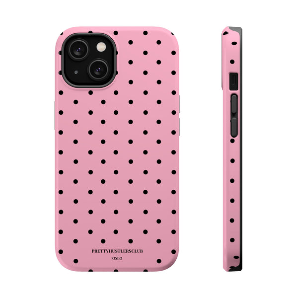 Pink With Black Polka Dots (MagSafe) Phone Case