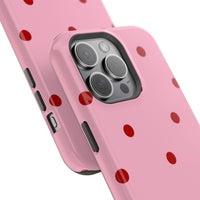 Pink With Red Polka Dots V2 (MagSafe) Phone Case