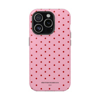 Pink With Red Polka Dots (MagSafe) Phone Case