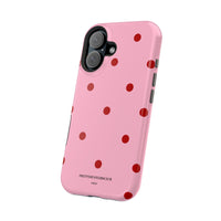 Pink With Red Polka Dots V2 (MagSafe) Phone Case