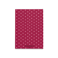 Burgundy with Pink Polka Dots A5 Hardcover Journal