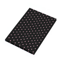 Black with Pink Polka Dots Hardcover Journal