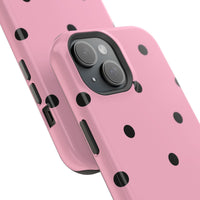 Pink With Black Polka Dots V2 (MagSafe) Phone Case