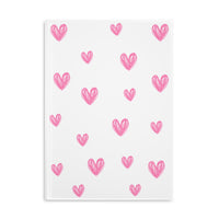 Doodle Hearts Puffy Hardcover Notebook