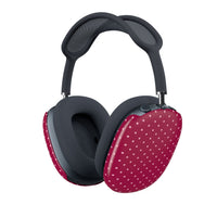 Burgundy with Pink Polka Dots AirPod Max Covers