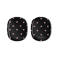 Black with pink Polka Dots V2 AirPods Max Covers