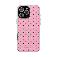 Pink With Black Polka Dots (MagSafe) Phone Case