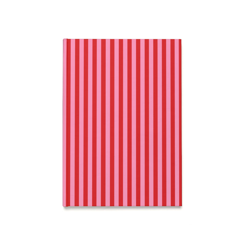 Red and Pink Stripes Hardcover Journal (A5)