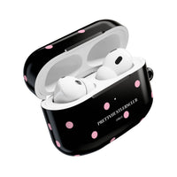 Black with Pink Polka Dots V2 AirPod Pro Case