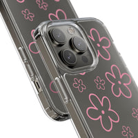 Pink Doodle Floral Design Phone Case