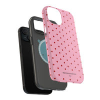 Pink With Red Polka Dots (MagSafe) Phone Case