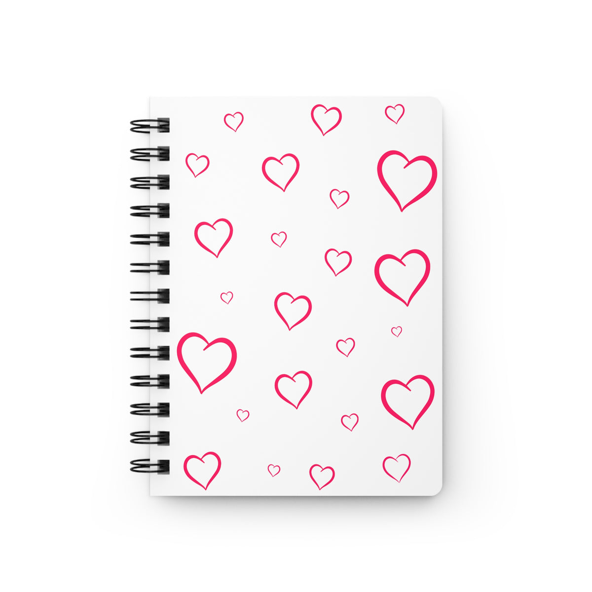 Magenta Hearts Spiral Bound Notebook