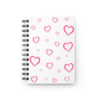 Magenta Hearts Spiral Bound Notebook