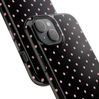 Black with Pink Polka Dots (MagSafe) Phone Case