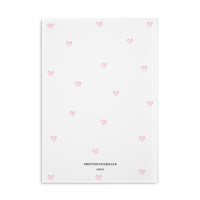 Pink Tiny Hearts Pattern  Puffy Hardcover Notebook