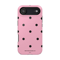 Pink With Black Polka Dots V2 (MagSafe) Phone Case