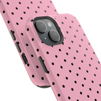 Pink With Black Polka Dots (MagSafe) Phone Case