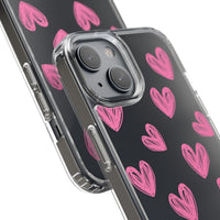 Pink Heart Doodles Design Phone Cases