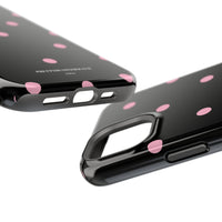 Black with Pink Polka Dots V2 (MagSafe) Phone Case