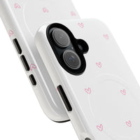 Pink Tiny Hearts Pattern (MagSafe) Phone Case
