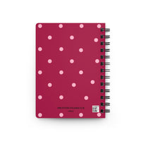 Burgundy with Pink Polka Dots V2 Spiral Notebook