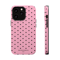 Pink With Black Polka Dots (MagSafe) Phone Case