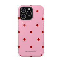 Pink With Red Polka Dots V2 (MagSafe) Phone Case