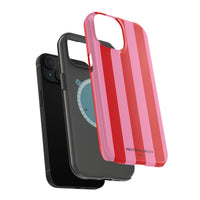 Red and pink stripes V2 (MagSafe) Phone Case