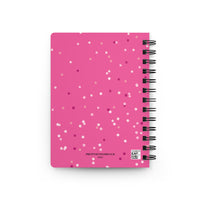Light Dots Design Pink Spiral Bound Journal Notebook