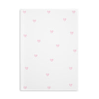 Pink Tiny Hearts Pattern  Puffy Hardcover Notebook