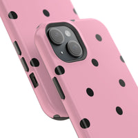 Pink With Black Polka Dots V2 (MagSafe) Phone Case