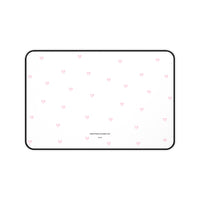 Pink Tiny Hearts Pattern Desk Mat