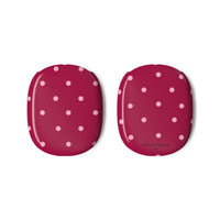 Burgundy with Pink Polka Dots V2 AirPod Max Covers