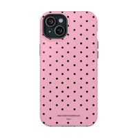 Pink With Black Polka Dots (MagSafe) Phone Case