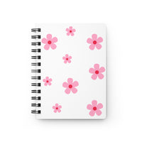 Pink Retro Daisy Spiral Bound Notebook