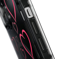 Magenta Hearts (MagSafe) Clear Phone Case