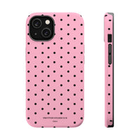 Pink With Black Polka Dots (MagSafe) Phone Case
